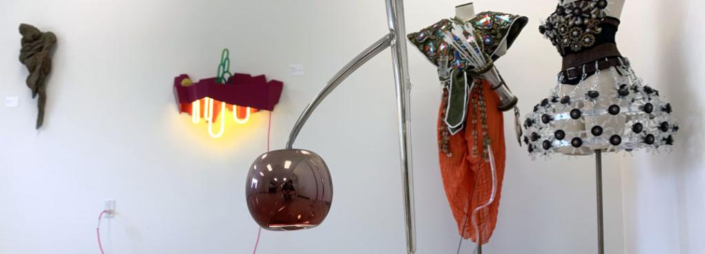 Artwork on display inside the Glass Education Center