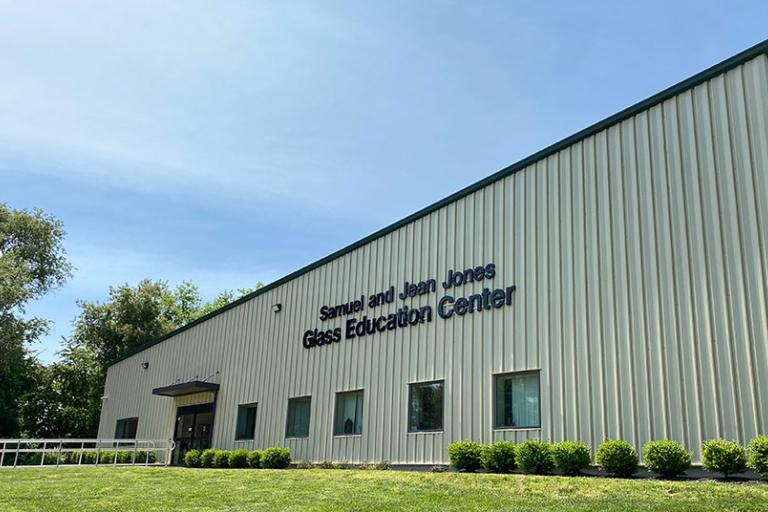 Front view of the Glass Education Center