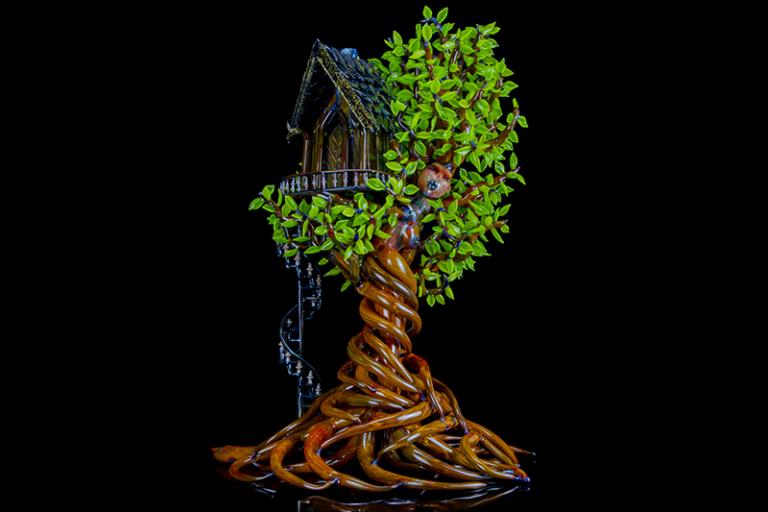 Image of glasswork by artist Lacey Walton