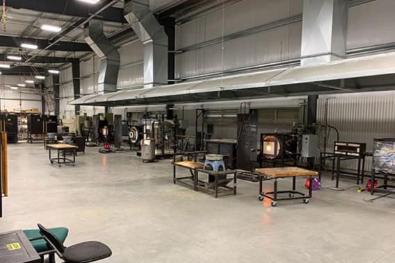 Glassblowing studio 