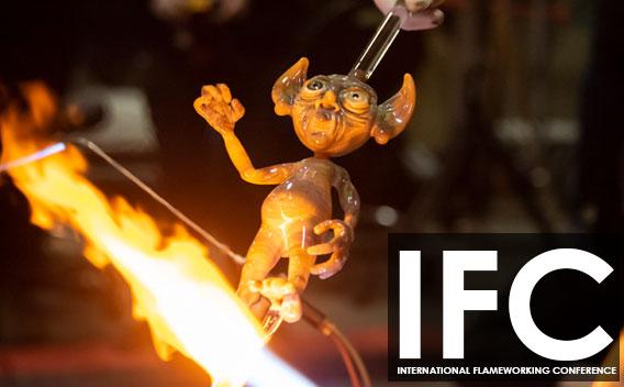 Image of a glass sculpture from the International Flameworking Conference
